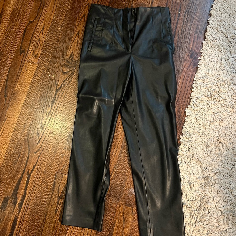 Zara women’s Black Leather Dress Pants